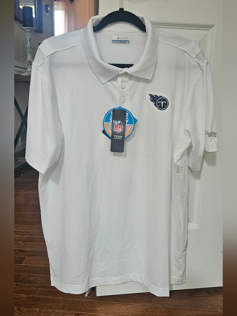 Columbia Men’s White Tennessee Titans Polo
